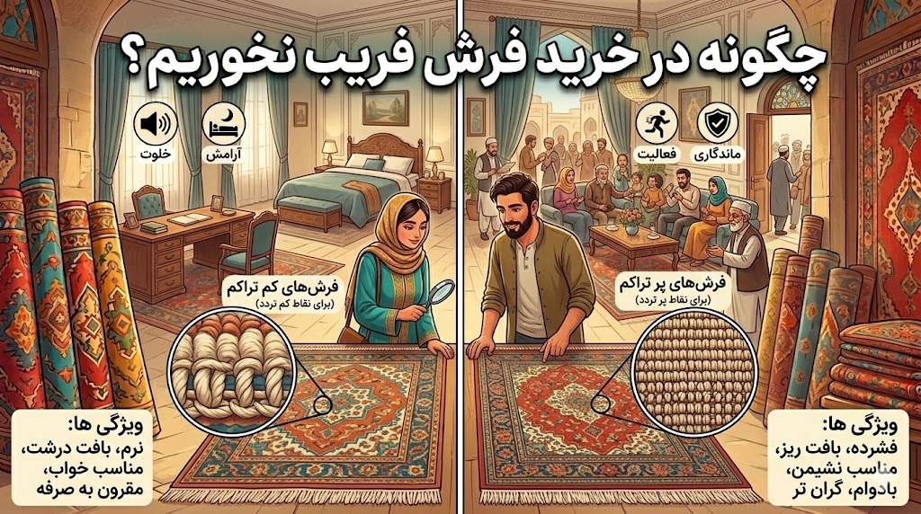 چگونه در خرید فرش فریب نخوریم؟ 2 مقایسه فرش
