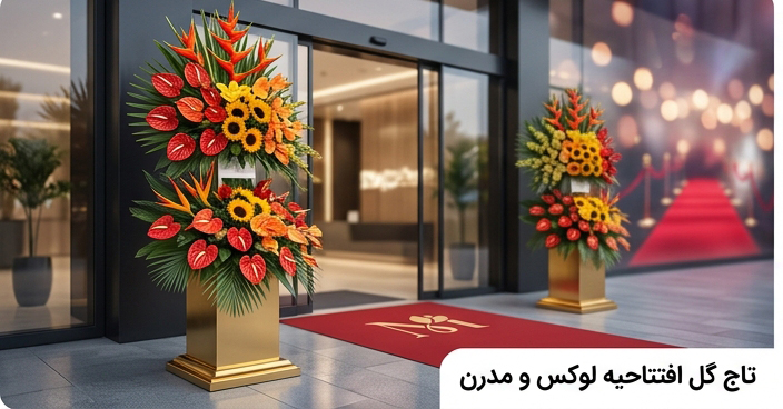 خرید تاج گل افتتاحیه از موگه فلاور
