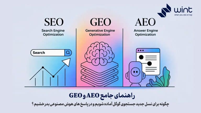 تفاوت AEO و GEO و SEO چیست وینت